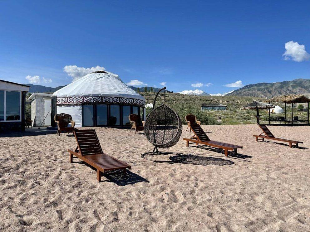 Yurts on the beach