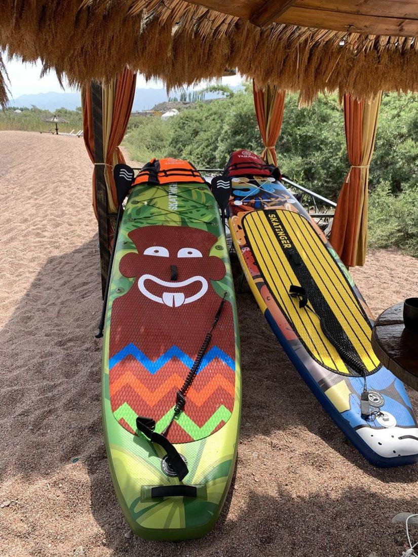 SUP boards on the sand