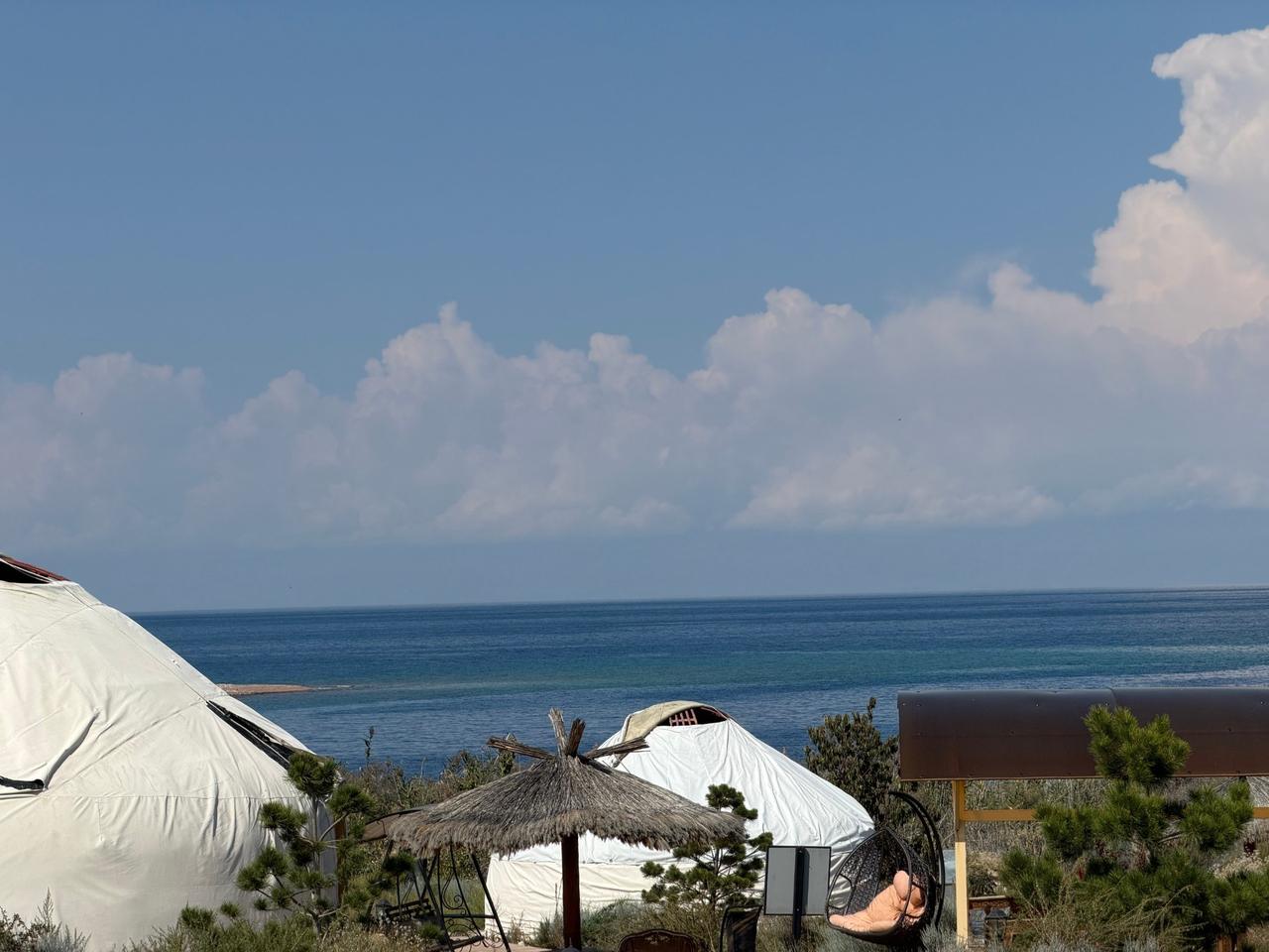 Yurts above Issyk-Kul